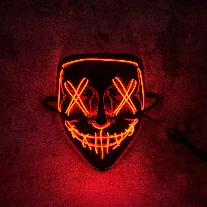 Cyberpunk LED Clown Mask Glow Halloween Party Prop