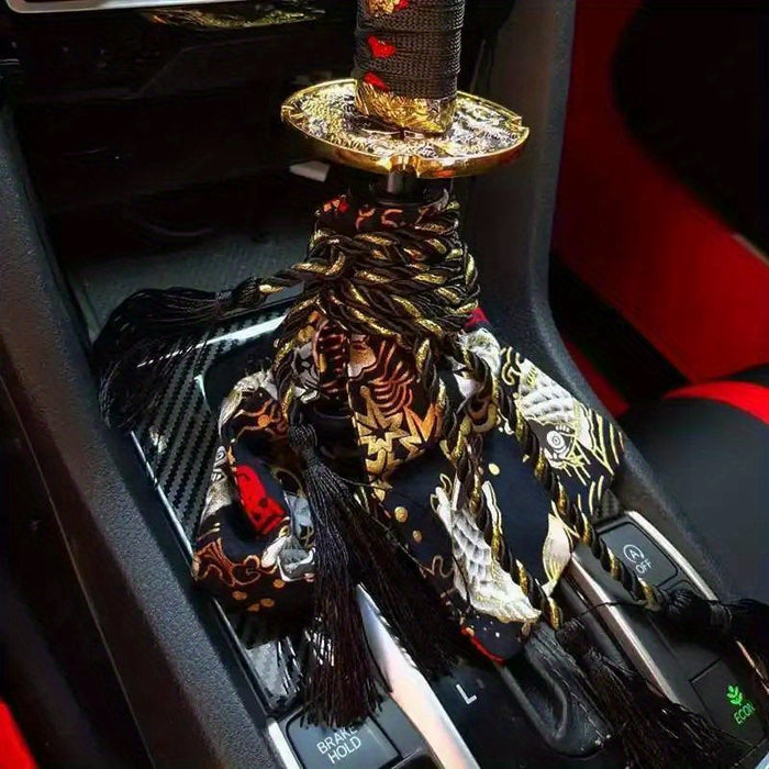 200mm JDM Blade Samurai Knife Shift Knob with Dust Cover and Adapter  Suitable for Most Cars