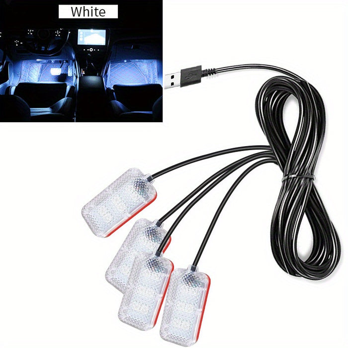 USB LED Car Atmosphere Footwell Light