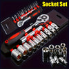 12PC Upgraded Hex Ratchet Socket Wrench Set for All Vehicles