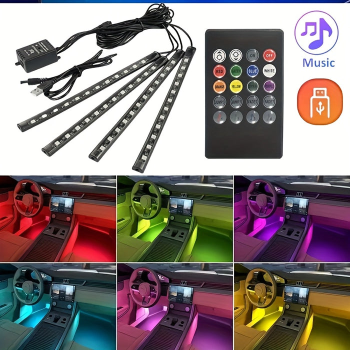 Dynamic RGB LED Music Sync Atmosphere Lighting Kit