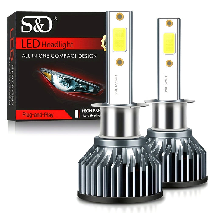 SD 2pcs H7 H4 H11 LED Auto Lamps H1 H8 H9 9005 HB3 9006 HB4 Bulb Canbus LED 9004 9007 H13 9012 Hir2 Car Light 20000LM Mini Size Auto LED Lamp Super Bright COB Chips