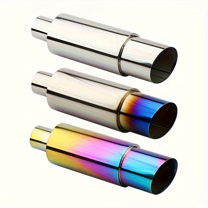Car Universal Size Straight Row Drum Modified Stainless Steel Exhaust Pipe Sports Car Sound Loud Drum Rear Straight Row Drum