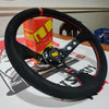 JDM Red Strip 350mm Deep Dish Racing Steering Wheel