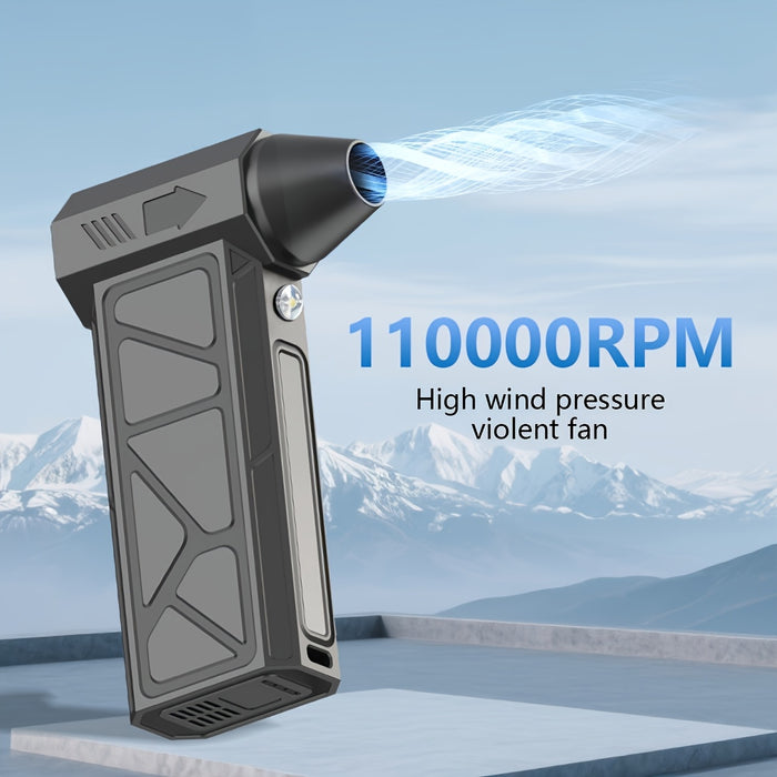 High speed turbofan powerful handheld brushless motor handheld blower USB rechargeable multifunctional outdoor camping fan shipped without vacuum accessories ideal choice for cars homes computers keyboards and outdoors