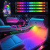 Car LED Footwell Ambient Light High Brightness Neon Kit EasytoInstall Adhesive Back Light 16 Million Colors APP Control Car High Brightness Rainbow Light Set Without Battery