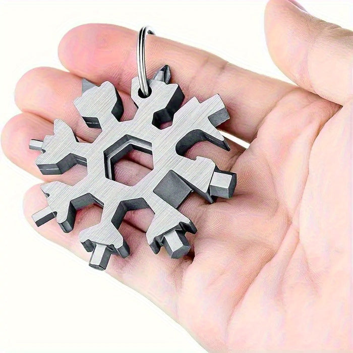 1 Set of Multifunctional Snowflake 23in1 Aluminum Alloy Set SnowflakeShaped MultiFunctional Screwdriver Cool Gift for Men Portable Repair Kit
