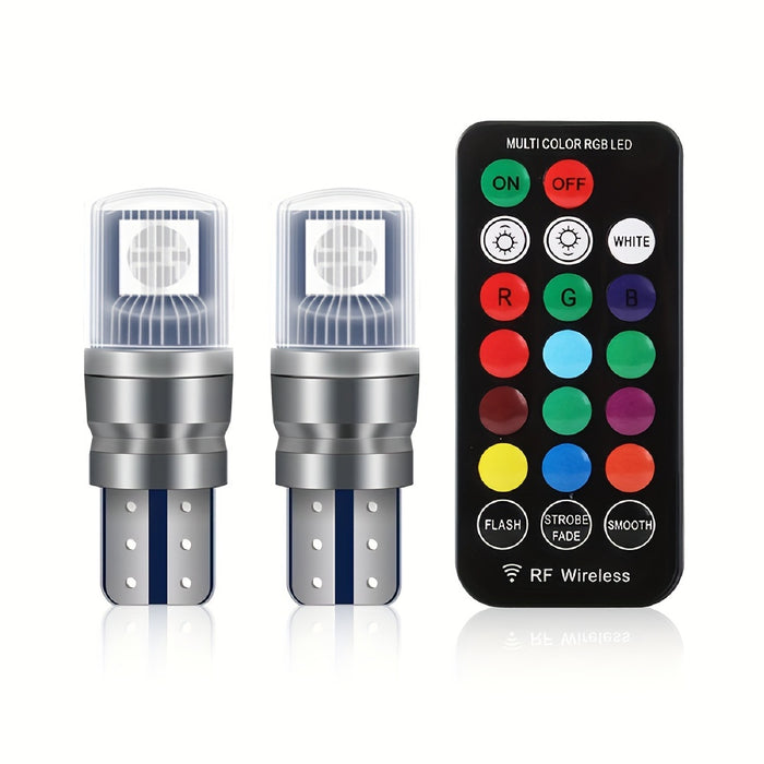 RGB LED License PlateDome Lights with Remote  Plug  Play