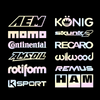 12pcs Car Stickers Set Reflective Racing Body Window Decoration Vinyl Decals