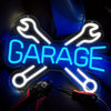 JOHOMYUAN Bright Blue Garage Neon Sign  USB LED Workshop Light