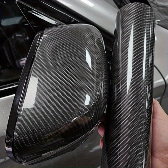 6D Carbon Fiber Film Glossy Carbon Fiber Vinyl Sticker Vehicle Wrap  Waterproof BubbleFree SelfAdhesive 1999 cm x 15199 cm Suitable for Cars Automobiles and Motorcycles  DIY InteriorExterior