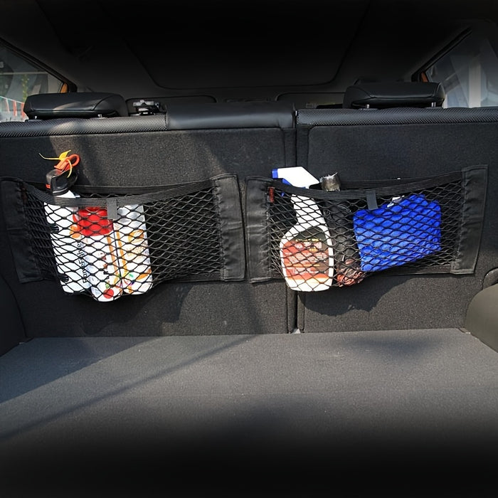 Heavy Duty Trunk Organizer Net with Storage Bags