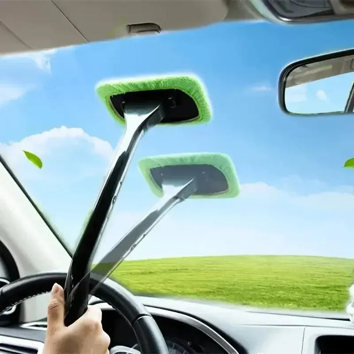 1set Windshield Wash Tool Window Cleaning Brush Kit Car Accessories Interior Car Wiper Long Handle