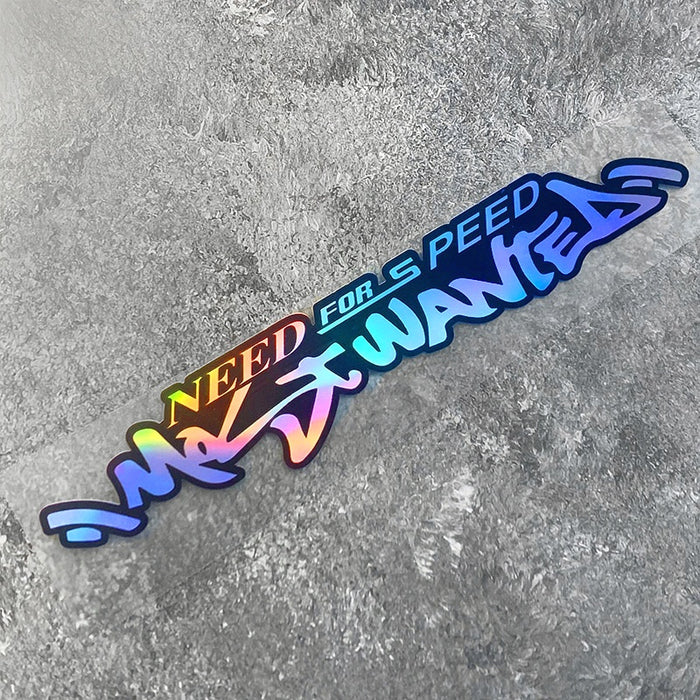 1pc Need for Speed Reflective Vinyl Car Sticker Waterproof Decal for Triangle Window  Rear Bumper Scratch Masking Racing Decal