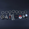 8pcs Auto Parts Keychain Set Turbo Brake Gear  More